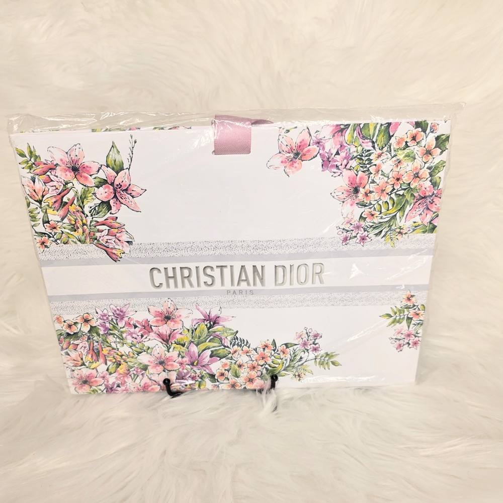 Christian Dior Floral Gift Bag NIP , Ribbon, & Mesh Netting.